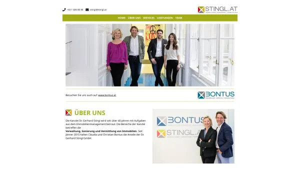 Website Screenshot: Dr. Gerhard Stingl Hausverwaltung GmbH - Dr. Gerhard Stingl Hausverwaltung GmbH - Date: 2023-06-14 10:37:49