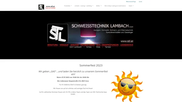 Website Screenshot: Schweißtechnik Lambach GmbH - Schweißgeräte, Automatisierung - Date: 2023-06-26 10:22:27