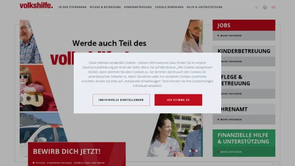 Website Screenshot: Volkshilfe Steiermark gemeinnützige Betriebs GmbH - Volkshilfe - Date: 2023-06-26 10:22:27