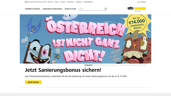 Website Screenshot: Sto Ges.m.b.H. Österreich - Sto Ges.m.b.H. - Date: 2023-06-14 16:39:30