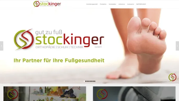 Website Screenshot: STOCKINGER GmbH Orthopädietechnik - Stockinger Gruppe – Stockinger – Schuhmode und Orthopädie - Date: 2023-06-15 16:02:34