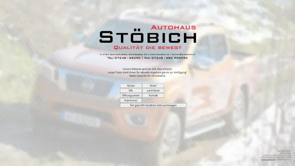 Website Screenshot: Autohaus Stöbich - Autohaus Stöbich | Qualität die bewegt - Date: 2023-06-15 16:02:34