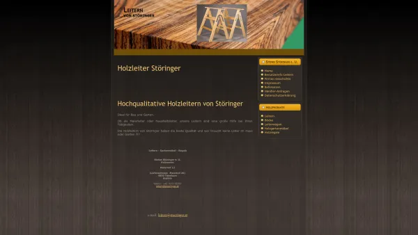 Website Screenshot: Stefan index - Holzleiter Störinger - Date: 2023-06-26 10:22:30