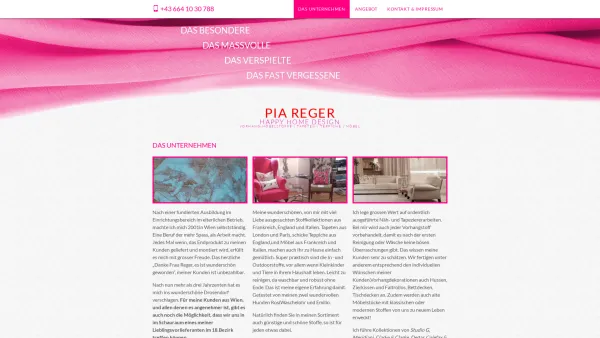 Website Screenshot: Reger Pia Charlotte Stoff STOFFMUSEUM STOFFE HUSSEN ROLLOS VORHANGSTOFFE - Pia Reger - HappyHomeDesign e.U. - Date: 2023-06-26 10:22:30