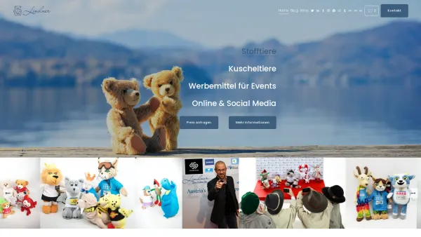 Website Screenshot: Lindner-Stofftiere GmbH. - Stofftiere-Lindner Austria - Date: 2023-06-26 10:22:30
