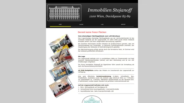 Website Screenshot: Rosina Stojanoff Immobilien Willommen - Büros und Geschäftslokale in Wien 10. zu vermieten - Date: 2023-06-26 10:22:30