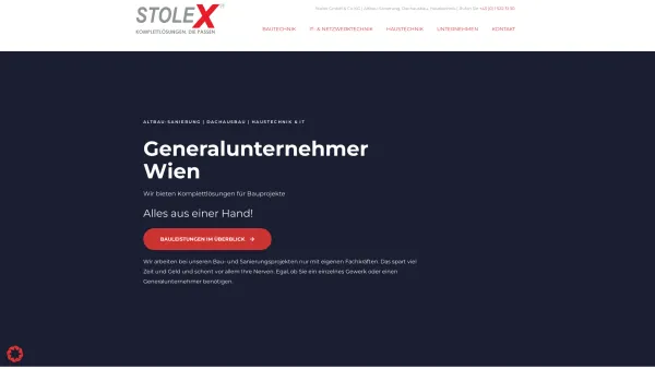 Website Screenshot: Stojkovic Ljubica STOLEX.at - Generalunternehmer Wien I StoleX: Alles aus einer Hand - Date: 2023-06-14 10:45:31