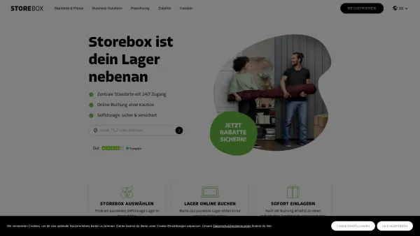 Website Screenshot: StoreMe GmbH - Storebox - Dein Lager nebenan - Date: 2023-06-14 10:37:01