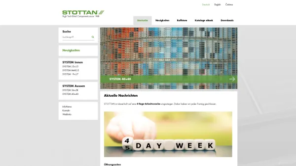 Website Screenshot: STOTTAN & Co GmbH - Durchdachte Jalousien-Systeme | STOTTAN High Tech Jalousien-Komponenten - Date: 2023-06-14 10:38:13