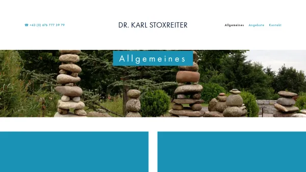 Website Screenshot: Dr. Karl Stoxreiter Psychologe Psychotherapeut Coach Supervisor) - Dr. Karl Stoxreiter - Date: 2023-06-26 10:22:30