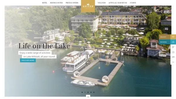 Website Screenshot: Strandhotel Koller **** - Hotel Carinthia KOLLERs ****s at the lake Millstätter See - Date: 2023-06-26 10:22:33