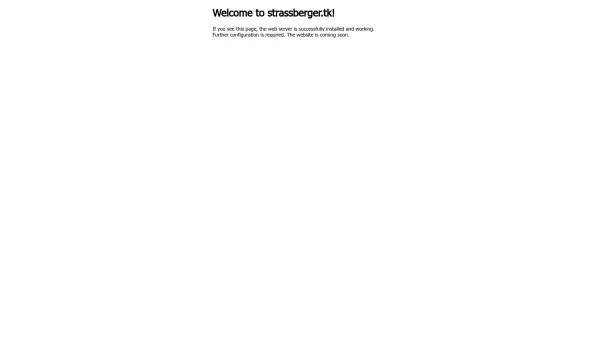 Website Screenshot: Straßberger Werner DotTK - Welcome to strassberger.tk! - Date: 2023-06-26 10:22:33