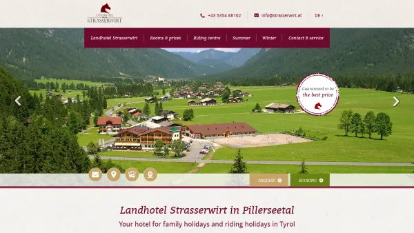 Website Screenshot: Landhotel Strasserwirt - Riding hotel Austria | 4* Hotel Strasserwirt Pillersee - Date: 2023-06-26 10:22:33