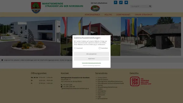 Website Screenshot: Marktgemeinde Strasshof an der STRASSHOF an der Nordbahn - Strasshof an der Nordbahn - GEM2GO WEB - Startseite - Date: 2023-06-26 10:22:33