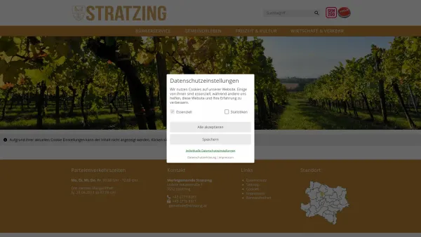Website Screenshot: Website der Marktgemeinde Stratzing - Stratzing - GEM2GO WEB - Zentrum - Date: 2023-06-26 10:22:33