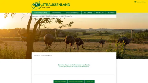 Website Screenshot: Straussenland Gärtner - Straußenland - Straußenland | Schönberg am Kamp - Date: 2023-06-26 10:22:33