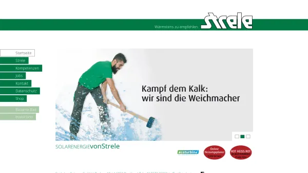 Website Screenshot: Strele-Installationen Gesellschaft Strele Installationen GmbH - Strele Installationen -ECOTURBINO - Wärmstens zu empfehlen - Date: 2023-06-26 10:22:33