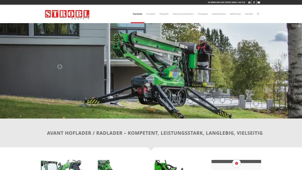 Website Screenshot: Strobl Austria AVANT Radlader ein unverzichtbares Arbeitsgerät für sämtliche Branchen - Strobl Austria GmbH - Avant Hoflader, Radlader, Hubarbeitsbühnen - Date: 2023-06-26 10:22:36