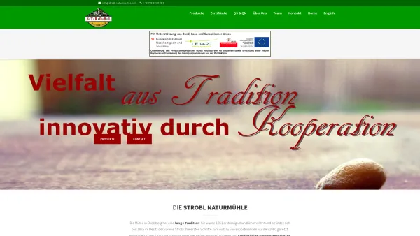 Website Screenshot: Caj. Strobl - Naturmühle GesmbH. & Co KG - Strobl Naturmühle - Date: 2023-06-26 10:22:36