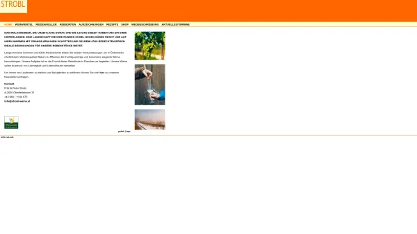 Website Screenshot: Weinbau Strobl - Weinbau Strobl - Date: 2023-06-26 10:22:36
