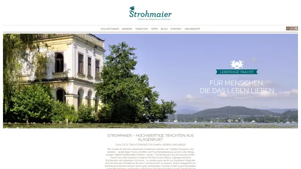 Website Screenshot: Trachtenmode Strohmaier - Strohmaier Trachten Klagenfurt (Kärnten) - Date: 2023-06-26 10:22:36