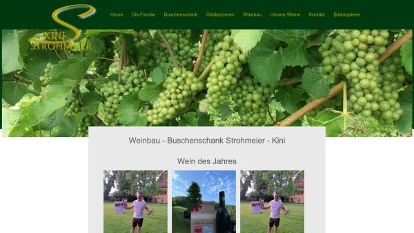 Website Screenshot: Weinbau Familie Strohmeier. Das Weingut in der Südsteiermark. - Weinbau - Buschenschank Strohmeier - Kini - Date: 2023-06-26 10:22:36
