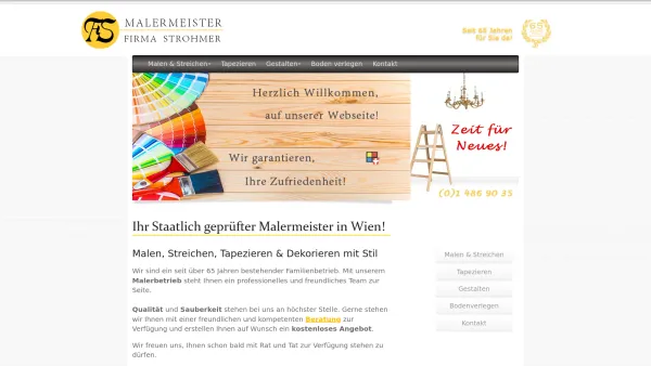 Website Screenshot: Malermeister Franz Strohmer - Malermeister Firma Strohmer, Ihr Maler in 1170 Wien.:: - Date: 2023-06-14 10:45:31
