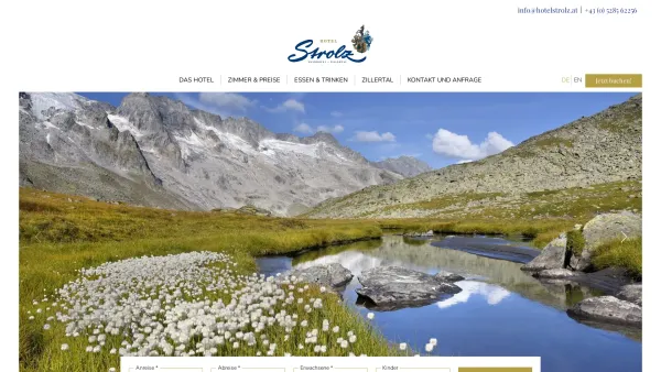 Website Screenshot: Maria Hotel Strolz Mayrhofen Zillertal Tirol Das Hotel für Ihren Sommer und Winter Urlaub - hotelstrolz.at - Ihr Hotel für wunderbare Ferien in Mayrhofen! - Date: 2023-06-26 10:22:36
