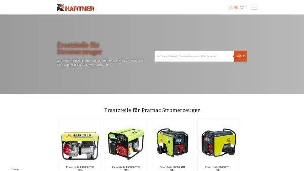 Website Screenshot: Erich Hartner Stromerzeuger-Ersatzteile - Stromerzeuger Ersatzteile - Stromerzeuger Ersatzteile - Date: 2023-06-26 10:26:46