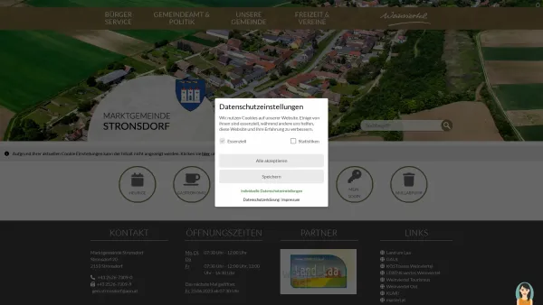 Website Screenshot: der Marktgemeinde STRONSDORF - Stronsdorf - GEM2GO WEB - Startseite - Date: 2023-06-26 10:22:36