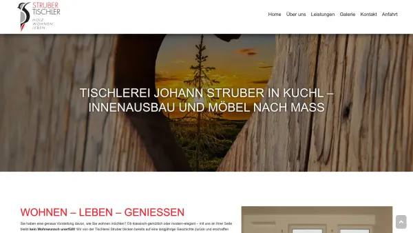Website Screenshot: Tischlerei Johann Struber - Tischlerei Johann Struber | Kuchl | Innenausbau & Möbel - Date: 2023-06-15 16:02:34