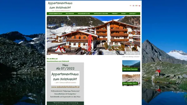 Website Screenshot: Hotel zum Holzknecht - Appartementhaus zum Holzknecht in Neustift im Stubaital in Tirol - Date: 2023-06-14 10:45:31