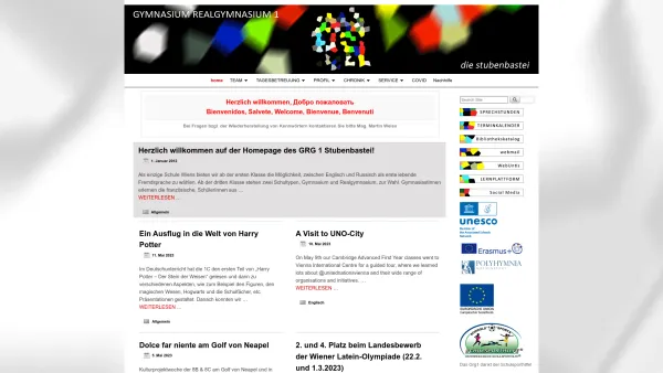 Website Screenshot: Bundesgymnasium Stubenbastei - GRG 1 Stubenbastei - Date: 2023-06-14 10:45:34