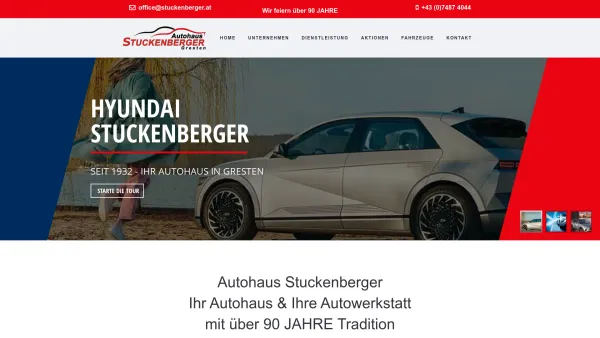 Website Screenshot: Ferdinand Stuckenberger Gesellschaft Autohaus Stuckenberger Gresten - Autohaus Stuckenberger | Hyundai Mitsubishi | Neu- & Gebrauchtwagen - Date: 2023-06-26 10:22:38