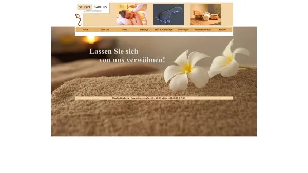 Website Screenshot: Studio Barfuss Wir bieten Ihnen Massage Maniküre Fusspflege Harzen Lymphdrainagen Spreizfussmassage - Studio Barfuss - Date: 2023-06-14 10:45:34