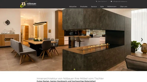 Website Screenshot: Einrichtungsstudio Christian Nöbauer - Innenarchitektur von Nöbauer - Ihre Möbel vom Tischler - Date: 2023-06-26 10:22:38