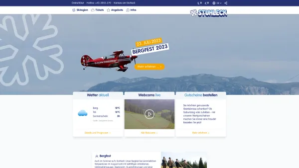 Website Screenshot: Berglift Stuhleck Österreichische Seilbahnen Bau und Betriebsgesellschaft m.b.H. Cie. Stuhleck Skiregion Semmering - Stuhleck – Nah genug für jeden Tag! - Date: 2023-06-15 16:02:34