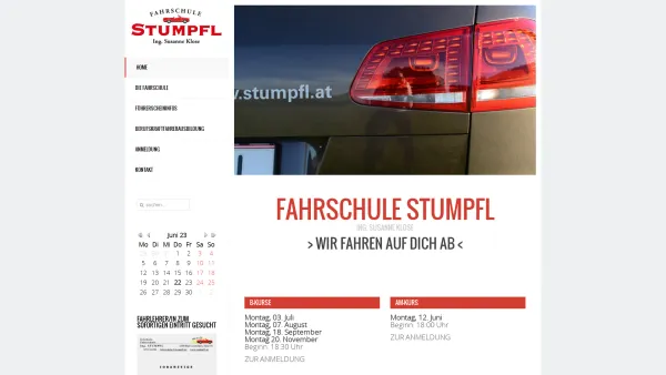 Website Screenshot: Fahrschule Ing. Stumpfl - Fahrschule Stumpfl - HOME - Date: 2023-06-26 10:22:39