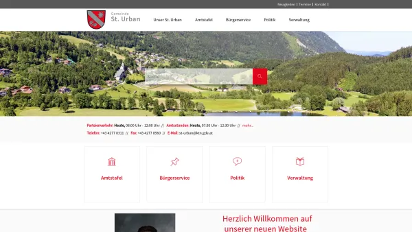Website Screenshot: Gemeinde St. Urban/Urbansee - Gemeinde St. Urban - Geko digital - Date: 2023-06-26 10:22:39