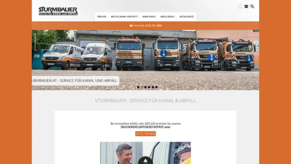Website Screenshot: Franz Sturmbauer Gesellschaft m.b.H. - STURMBAUER SERVICE FÜR KANAL UND ABFALL - Sturmbauer, Kanalservice, Abfallservice, OÖ, Leonding, Linz - Date: 2023-06-26 10:22:39