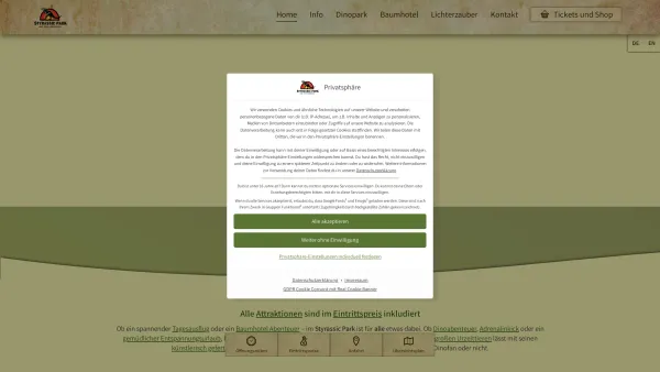 Website Screenshot: STYRASSICPARK - Styrassic Park – Das Dinosaurier Urzeitmuseum voller Abenteuer! - Date: 2023-06-26 10:22:41
