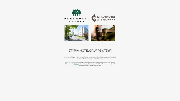 Website Screenshot: Stadthotel Styria - Styria Hotelgruppe Steyr - Date: 2023-06-26 10:22:41