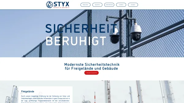 Website Screenshot: STYX Sicherheitstechnik GmbH - Sicherheitstechnik | STYX Safety Security - Date: 2023-06-26 10:22:41