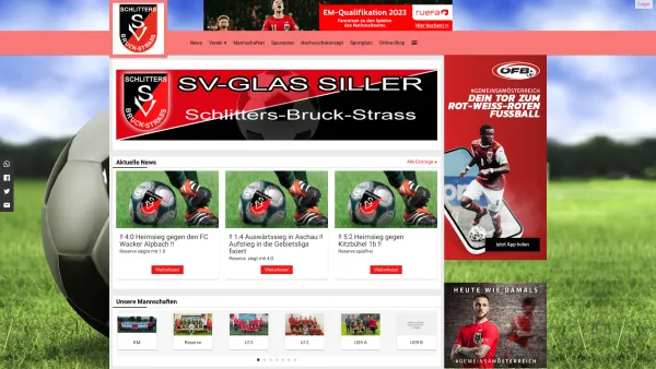 Website Screenshot: Anpfiff und Herzlichauf den Internetseiten der Sportunion Schlitters Bruck Strass - News | SV Schlitters-Bruck-Strass Vereinshomepage - Date: 2023-06-14 10:45:34