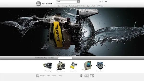 Website Screenshot: SUBAL GesmbH - Subal Online Shop - housing and accessories for underwater photography and videography. - Date: 2023-06-14 10:45:34