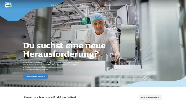 Website Screenshot: Molkerei Oberwart Produktions SüdBurgenland-Milch - Homepage | NÖM - Date: 2023-06-15 16:02:34