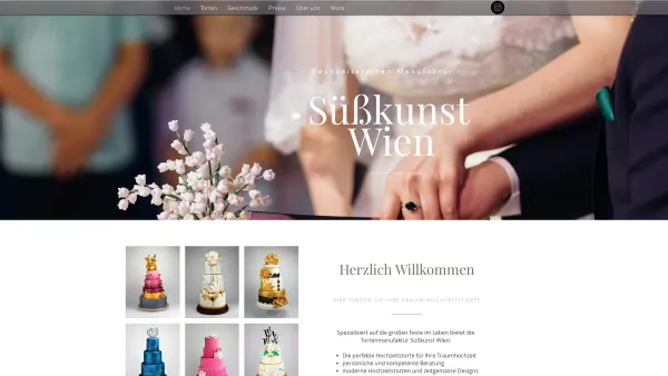 Website Screenshot: Süßkunst Wien - Hochzeitstorte | Motivtorte | Süßkunst Wien - Date: 2023-06-15 16:02:34