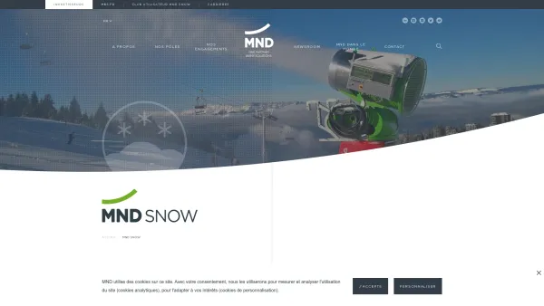 Website Screenshot: SUFAG - MND SNOW | Systèmes d'enneigement automatique - Date: 2023-06-26 10:22:42