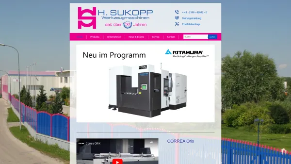 Website Screenshot: H.SUKOPP Gesellschaft m.b.H - Sukopp Werkzeugmaschinen - Date: 2023-06-26 10:22:42