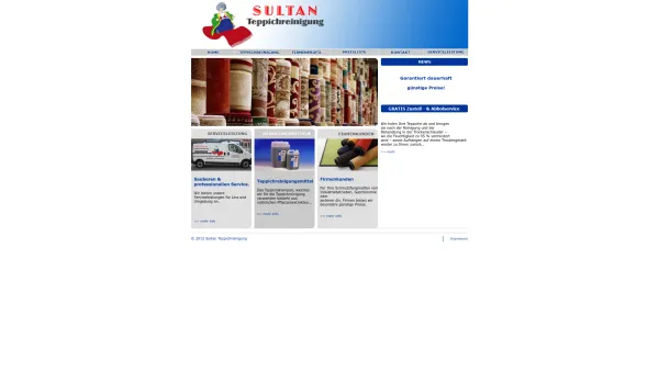 Website Screenshot: Sultan Teppichreinigung - Sultan Teppichreinigung - Date: 2023-06-14 10:45:34
